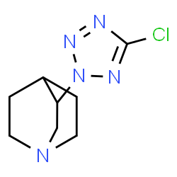 ChemSpider 2D Image | 3-(5-Chloro-2H-tetrazol-2-yl)quinuclidine | C8H12ClN5