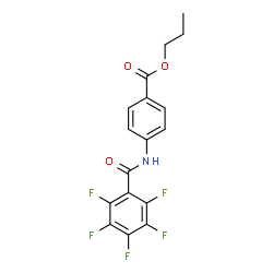 ChemSpider 2D Image | Propyl 4-[(pentafluorobenzoyl)amino]benzoate | C17H12F5NO3
