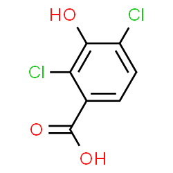 ChemSpider 2D Image | 2,4-Dichloro-3-hydroxybenzoic acid | C7H4Cl2O3
