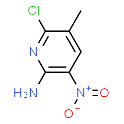 ChemSpider 2D Image | 6-Chloro-5-methyl-3-nitro-2-pyridinamine | C6H6ClN3O2