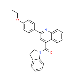 ChemSpider 2D Image | 2,3-Dihydro-1H-indol-1-yl[2-(4-propoxyphenyl)-4-quinolinyl]methanone | C27H24N2O2