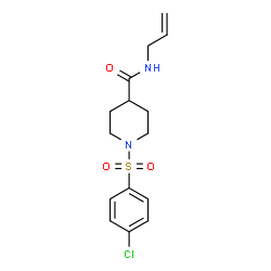 ChemSpider 2D Image | N-Allyl-1-[(4-chlorophenyl)sulfonyl]-4-piperidinecarboxamide | C15H19ClN2O3S