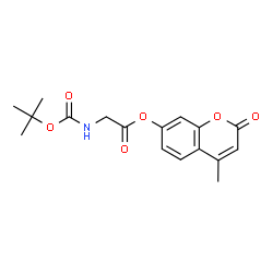 ChemSpider 2D Image | 4-Methyl-2-oxo-2H-chromen-7-yl N-{[(2-methyl-2-propanyl)oxy]carbonyl}glycinate | C17H19NO6