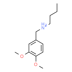 ChemSpider 2D Image | N-(3,4-Dimethoxybenzyl)-1-butanaminium | C13H22NO2