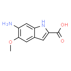 ChemSpider 2D Image | 6-Amino-5-methoxy-1H-indole-2-carboxylic acid | C10H10N2O3
