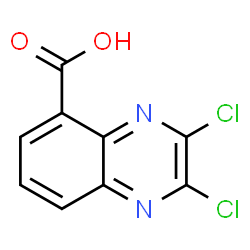 ChemSpider 2D Image | 2,3-Dichloro-5-quinoxalinecarboxylic acid | C9H4Cl2N2O2
