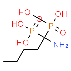 ChemSpider 2D Image | (1-Amino-1,1-pentanediyl)bis(phosphonic acid) | C5H15NO6P2