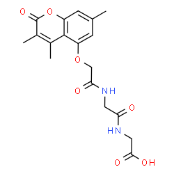 ChemSpider 2D Image | N-{[(3,4,7-Trimethyl-2-oxo-2H-chromen-5-yl)oxy]acetyl}glycylglycine | C18H20N2O7