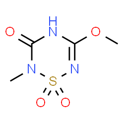 ChemSpider 2D Image | 5-Methoxy-2-methyl-2H-1,2,4,6-thiatriazin-3(4H)-one 1,1-dioxide | C4H7N3O4S