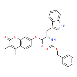 ChemSpider 2D Image | 3,4-Dimethyl-2-oxo-2H-chromen-7-yl N-[(benzyloxy)carbonyl]-L-tryptophanate | C30H26N2O6