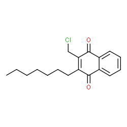 ChemSpider 2D Image | 2-(Chloromethyl)-3-heptyl-1,4-naphthoquinone | C18H21ClO2