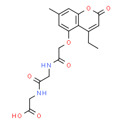 ChemSpider 2D Image | N-{[(4-Ethyl-7-methyl-2-oxo-2H-chromen-5-yl)oxy]acetyl}glycylglycine | C18H20N2O7