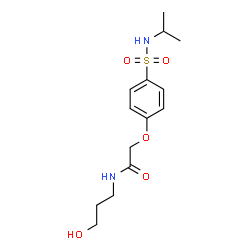 ChemSpider 2D Image | N-(3-Hydroxypropyl)-2-[4-(isopropylsulfamoyl)phenoxy]acetamide | C14H22N2O5S