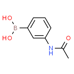 ChemSpider 2D Image | 3-acetamidophenylboronic acid | C8H10BNO3