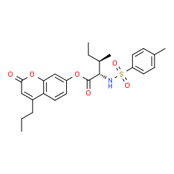ChemSpider 2D Image | 2-Oxo-4-propyl-2H-chromen-7-yl N-[(4-methylphenyl)sulfonyl]-L-alloisoleucinate | C25H29NO6S