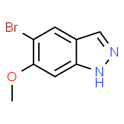 ChemSpider 2D Image | 5-Bromo-6-methoxy-1H-indazole | C8H7BrN2O