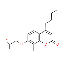 ChemSpider 2D Image | [(4-Butyl-8-methyl-2-oxo-2H-chromen-7-yl)oxy]acetate | C16H17O5