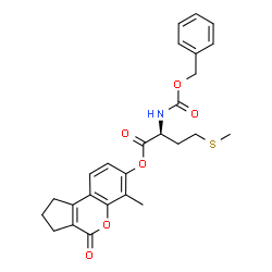 ChemSpider 2D Image | 6-Methyl-4-oxo-1,2,3,4-tetrahydrocyclopenta[c]chromen-7-yl N-[(benzyloxy)carbonyl]-L-methioninate | C26H27NO6S