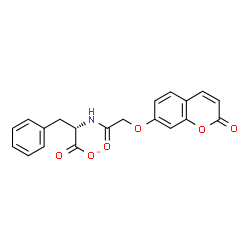 ChemSpider 2D Image | (2S)-2-({[(2-Oxo-2H-chromen-7-yl)oxy]acetyl}amino)-3-phenylpropanoate | C20H16NO6