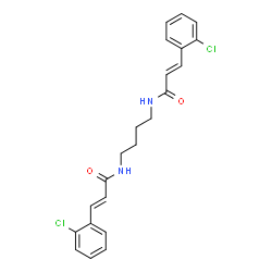 ChemSpider 2D Image | (2E,2'E)-N,N'-1,4-Butanediylbis[3-(2-chlorophenyl)acrylamide] | C22H22Cl2N2O2