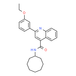 ChemSpider 2D Image | N-Cyclooctyl-2-(3-ethoxyphenyl)-4-quinolinecarboxamide | C26H30N2O2