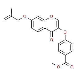 ChemSpider 2D Image | Methyl 4-({7-[(2-methyl-2-propen-1-yl)oxy]-4-oxo-4H-chromen-3-yl}oxy)benzoate | C21H18O6