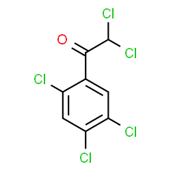 ChemSpider 2D Image | 2,2,2',4',5'-PENTACHLOROACETOPHENONE | C8H3Cl5O