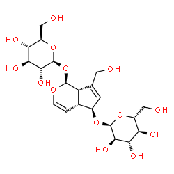 ChemSpider 2D Image | (1S,4aR,5S,7aS)-1-(beta-D-Glucopyranosyloxy)-7-(hydroxymethyl)-1,4a,5,7a-tetrahydrocyclopenta[c]pyran-5-yl alpha-D-glucopyranoside | C21H32O14