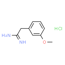 ChemSpider 2D Image | 2-(3-Methoxyphenyl)ethanimidamide hydrochloride (1:1) | C9H13ClN2O