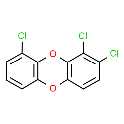 ChemSpider 2D Image | 1,2,9-Trichlorooxanthrene | C12H5Cl3O2