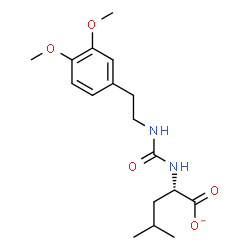 ChemSpider 2D Image | (2S)-2-({[2-(3,4-Dimethoxyphenyl)ethyl]carbamoyl}amino)-4-methylpentanoate | C17H25N2O5