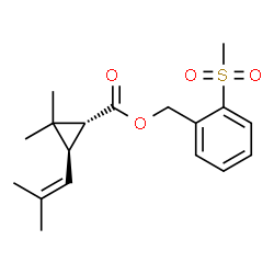 ChemSpider 2D Image | 2-(Methylsulfonyl)benzyl (1R,3R)-2,2-dimethyl-3-(2-methyl-1-propen-1-yl)cyclopropanecarboxylate | C18H24O4S
