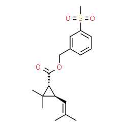 ChemSpider 2D Image | 3-(Methylsulfonyl)benzyl (1R,3R)-2,2-dimethyl-3-(2-methyl-1-propen-1-yl)cyclopropanecarboxylate | C18H24O4S