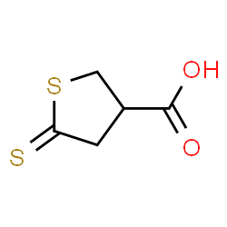 ChemSpider 2D Image | 5-Thioxotetrahydro-3-thiophenecarboxylic acid | C5H6O2S2