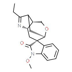 ChemSpider 2D Image | (1'R,3S,4'S,8'S)-6'-Ethyl-1-methoxyspiro[indole-3,2'-[10]oxa[5]azatricyclo[5.3.1.0~4,8~]undec[5]en]-2(1H)-one | C19H22N2O3