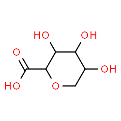 ChemSpider 2D Image | 3,4,5-trihydroxy-2,3,4,5-tetrahydropyran-2-carboxylic acid | C6H9O6