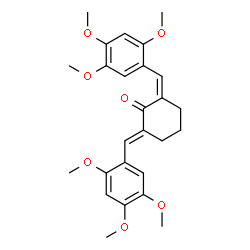 ChemSpider 2D Image | (2Z,6E)-2,6-Bis(2,4,5-trimethoxybenzylidene)cyclohexanone | C26H30O7