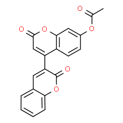 ChemSpider 2D Image | 2,2'-Dioxo-2H,2'H-3,4'-bichromen-7'-yl acetate | C20H12O6