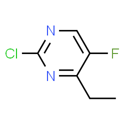 ChemSpider 2D Image | 2-Chloro-4-ethyl-5-fluoropyrimidine | C6H6ClFN2