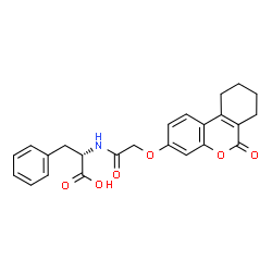 ChemSpider 2D Image | N-{[(6-Oxo-7,8,9,10-tetrahydro-6H-benzo[c]chromen-3-yl)oxy]acetyl}-L-phenylalanine | C24H23NO6