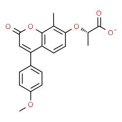 ChemSpider 2D Image | (2S)-2-{[4-(4-Methoxyphenyl)-8-methyl-2-oxo-2H-chromen-7-yl]oxy}propanoate | C20H17O6