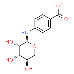 ChemSpider 2D Image | N-(4-Carboxylatophenyl)-alpha-D-lyxopyranosylamine | C12H14NO6