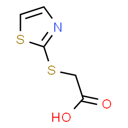 ChemSpider 2D Image | 2-(Thiazol-2-ylthio)acetic acid | C5H5NO2S2
