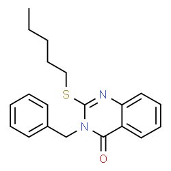 ChemSpider 2D Image | 3-Benzyl-2-(pentylthio)quinazolin-4(3H)-one | C20H22N2OS