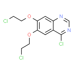 ChemSpider 2D Image | 4-Chloro-6,7-bis(2-chloroethoxy)quinazoline | C12H11Cl3N2O2