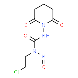 ChemSpider 2D Image | 1-(2-Chloroethyl)-3-(2,6-dioxo-1-piperidinyl)-1-nitrosourea | C8H11ClN4O4