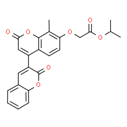 ChemSpider 2D Image | Isopropyl [(8'-methyl-2,2'-dioxo-2H,2'H-3,4'-bichromen-7'-yl)oxy]acetate | C24H20O7