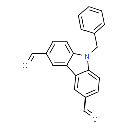 ChemSpider 2D Image | 9-BENZYLCARBAZOLE-3,6-DICARBOXALDEHYDE | C21H15NO2