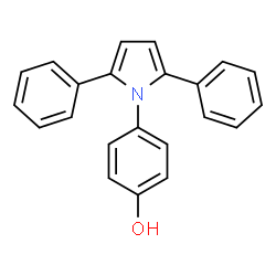 ChemSpider 2D Image | 4-(2,5-Diphenyl-1H-pyrrol-1-yl)phenol | C22H17NO