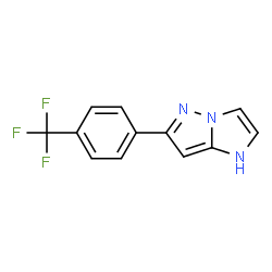 ChemSpider 2D Image | 6-[4-(Trifluoromethyl)phenyl]-1H-imidazo[1,2-b]pyrazole | C12H8F3N3